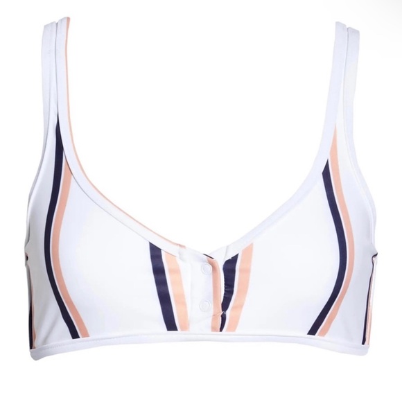 TAVIK WHITE STRIPED BIKINI TOP - Picture 9 of 11